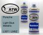 Preview: Porsche, Light Blue Metallic, L30T / LM5Z: 400ml Sprühdose + 400ml Klarlack - Set, von ATW Autoteile West.